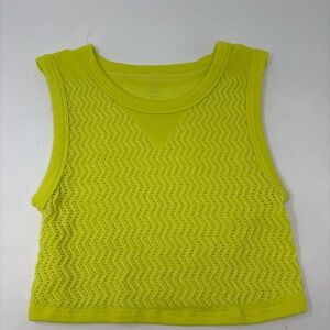 Free People FP Movement Free Throw Textured Muscle Tank Size XS/S Yellow
